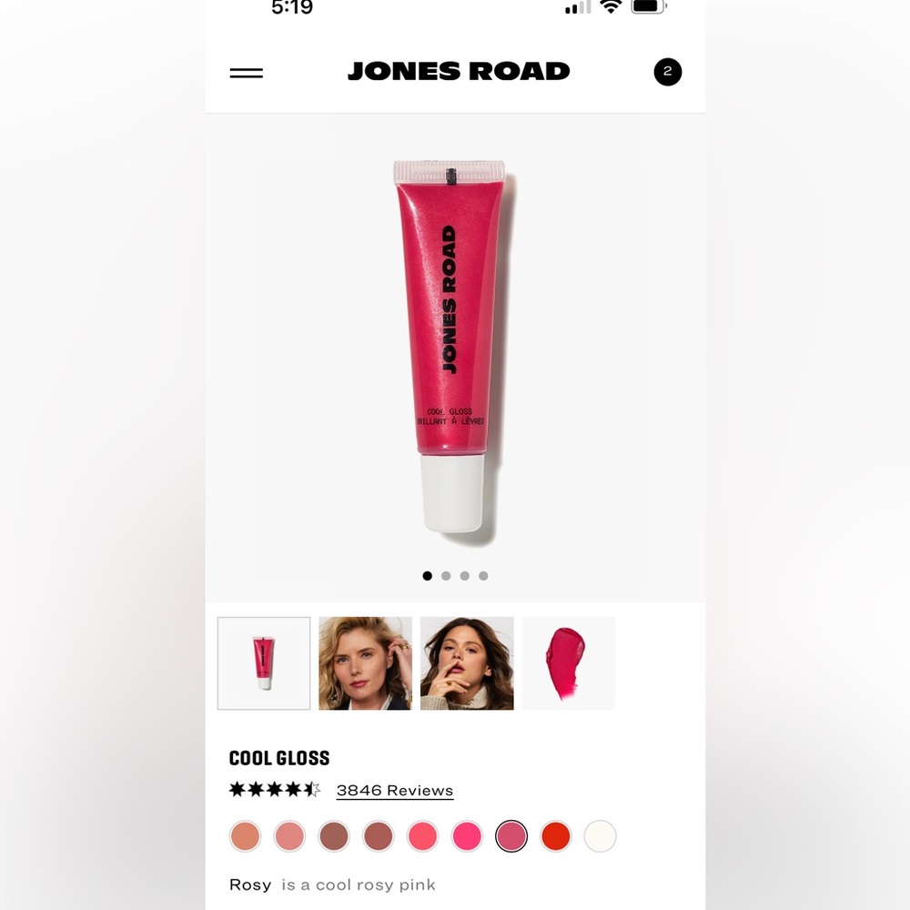 Jones Road Cool Gloss in Rosy - New in Box - Picture 4 of 7